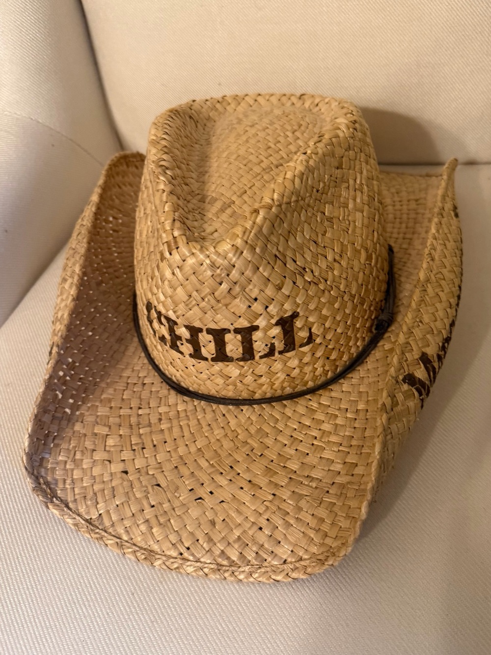 Margaritaville Natural Straw Cowboy Hat with Dark Accent